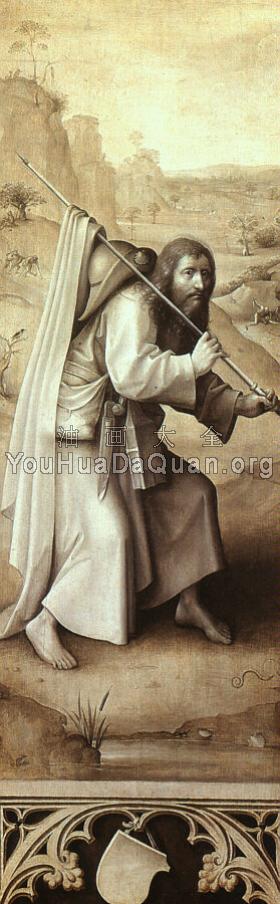 大圣杰姆斯，剩下的最后审判三联画左外翼 - 希罗尼穆斯·波希